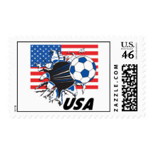 USA Soccer Team Postage Stamps