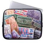 USA Stamp Collage Laptop Sleeve