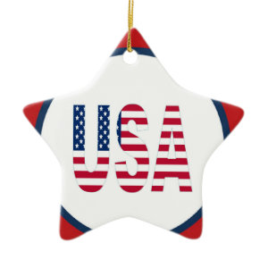 USA Star Dated Ornament ornament