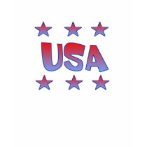 USA Star Ladies T-Shirt by mariannegilliand USA Star Ladies T-Shirt
