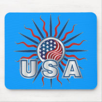 USA Starburst Yin Yang mousepads by clotheshound USA Starburst Yin Yang mousepads