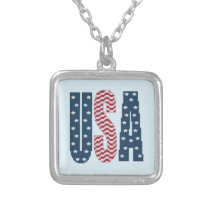 USA Stars and Stripes Necklace