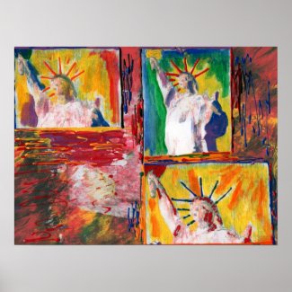 USA STATUE OF LIBERTY Painting Art Posters print