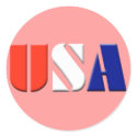 USA Stickers - (red) sticker