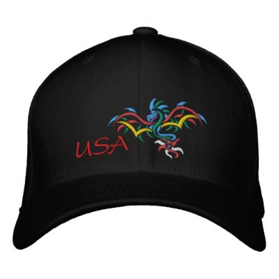 USA SUN  DRAGON EMBROIDERED HAT by PeteMcGXD