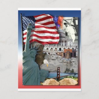 USA Symbols postcard