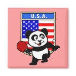 This is a cute shirt for table tennis players and fans. Panda loves to play table tennis in front of this flag of the United States of America! This table tennis panda shirt is a great gift for table tennis players and fans!