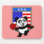 This is a cute shirt for table tennis players and fans. Panda loves to play table tennis in front of this flag of the United States of America! This table tennis panda shirt is a great gift for table tennis players and fans!