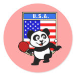 This is a cute shirt for table tennis players and fans. Panda loves to play table tennis in front of this flag of the United States of America! This table tennis panda shirt is a great gift for table tennis players and fans!