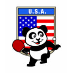 This is a cute shirt for table tennis players and fans. Panda loves to play table tennis in front of this flag of the United States of America! This table tennis panda shirt is a great gift for table tennis players and fans!