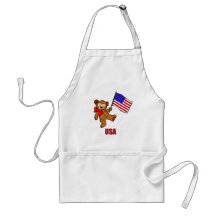 USA Teddy Bear Apron