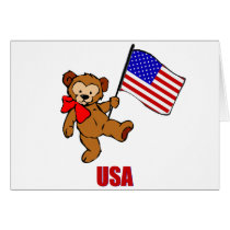 USA Teddy Bear cards