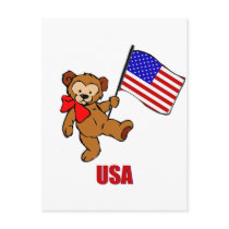 USA Teddy Bear postcards