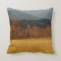 USA, Tennessee. Cades Cove In Smoky Mountain Throw Pillows