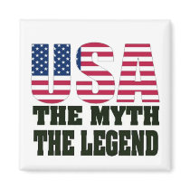 USA The Myth The Legend Magnet magnets