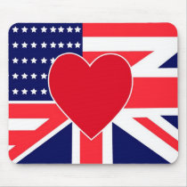 USA/UK Love Mouse Pad mousepads by totallypainted USA/UK Love Mouse Pad mousepads