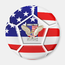 USA United States Soccer Ball gifts for fans Refrigerator Magnet