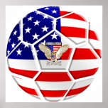 USA United States Soccer Ball gifts sports fan posters
