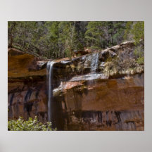 USA, Utah, Zion National Park, Water Falls at Posters