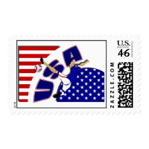 USA volley soccer lovers US soccer team gifts Postage Stamps