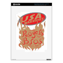 usa warriors flames by rogers bros decal for iPad 3
