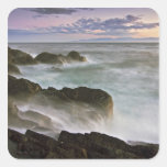 USA, Washington, San Juan Islands.  Waves crash Stickers
