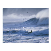 USA, Washington State, La Push. Man kayak Postcards