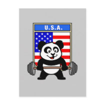USA Weightlifting Panda postcards