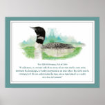 USA Wilderness Act Quote, Watercolor Loon Print