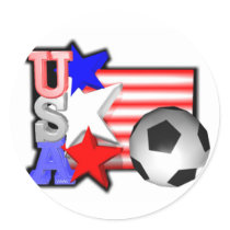 USA WOMEN SOCCER STARS make America shine Round Sticker