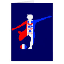 USA Women's Soccer Logo Greeting Card