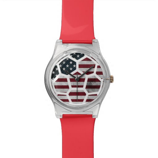 USA Red Designer Watch