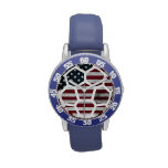 USA Red Designer Watch