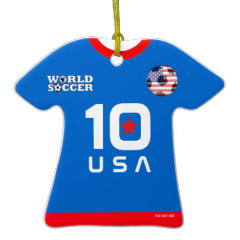 USA World Cup Soccer Jersey Ornament ornament