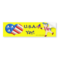 USA Yay! bumper stickers by dradcliffe USA Yay! bumper stickers