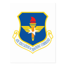USAF Air Education & Training Command Insignia Post Cards