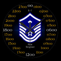 USAF / First Sergeant E-7 wall clocks