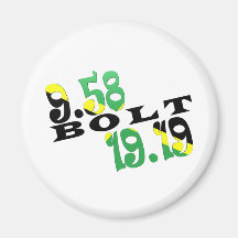 Usain Bolt Berlin 2 WR Jamaican Flag Fridge Magnet
