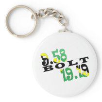 Usain Bolt Berlin 2 WR Jamaican Flag Keychain