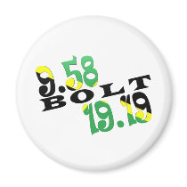 Usain Bolt Berlin 2 WR Jamaican Flag magnets