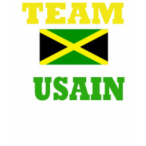 usain bolt women's black t-shirt