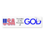 USALetters-lg, Founded on the Principles of, G,... Bumper Sticker