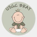 USCG Brat (Boy) Round Sticker