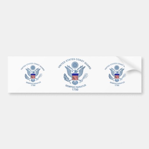 USCG Flag Emblem Bumper Sticker