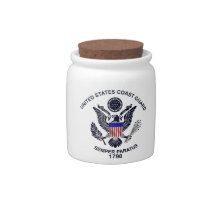 USCG Flag Emblem Candy Dish
