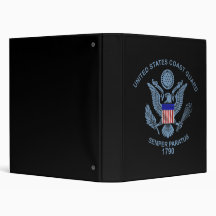 USCG Flag Emblem Vinyl Binder