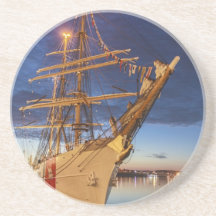 USCG Tall Ship at Halifax Harbour, Nova Scotia, Ca Beverage Coasters
