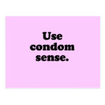 USE CONDOM SENSE POSTCARD