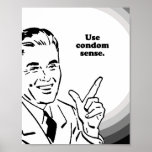 USE CONDOM SENSE posters