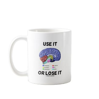 Use It Or Lose It (Brain Anatomy Humor Saying) mug